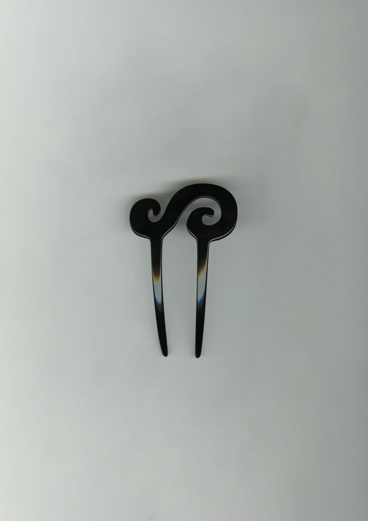 Black Spiral French Pin