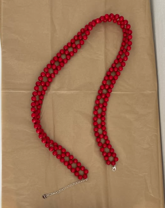 Leizu Belt Red Wood