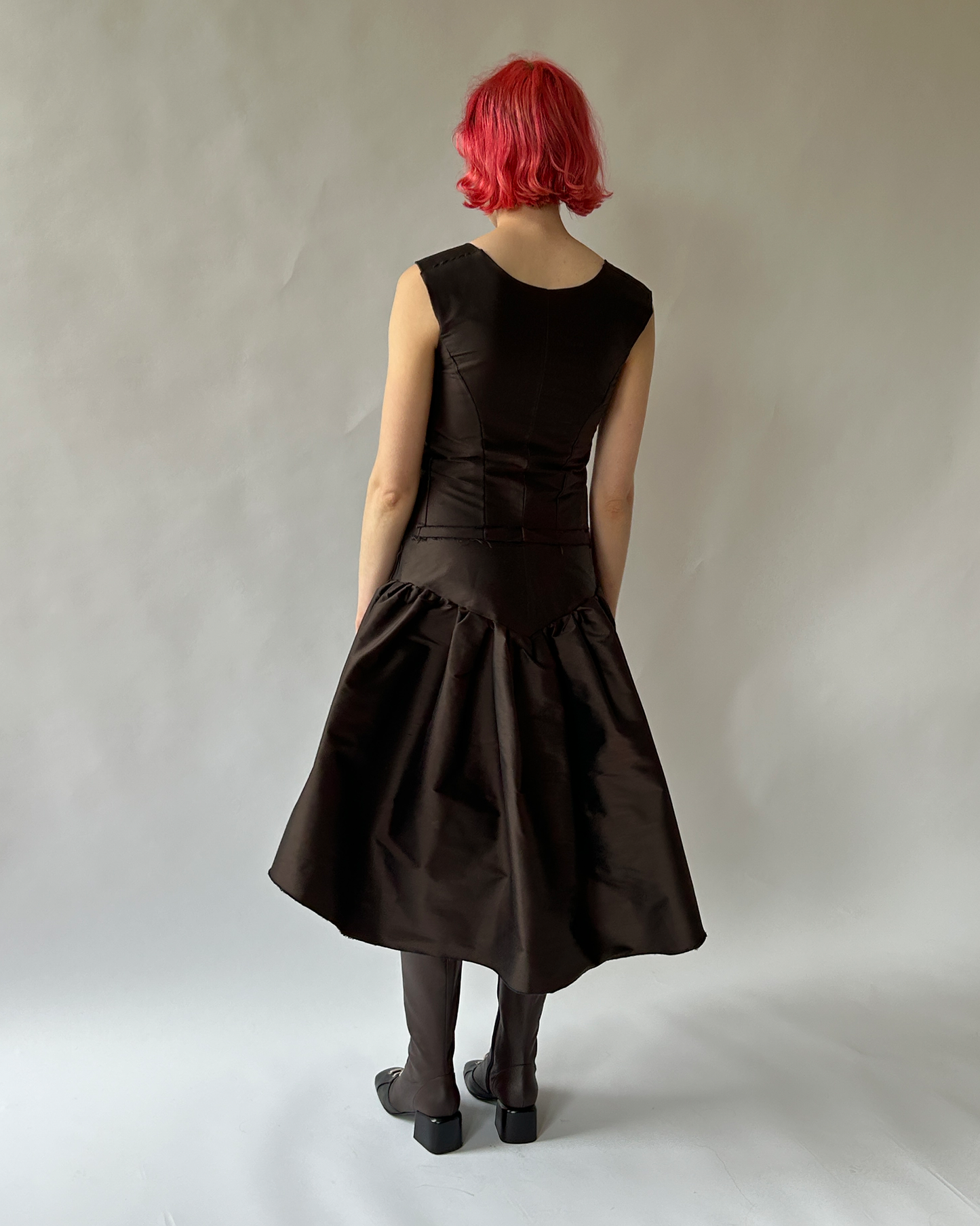 Silk Dupion Skirt brown