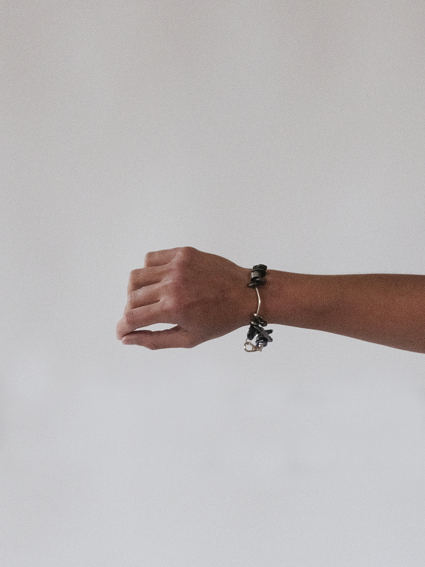 Peacock Biwa Bead Bracelet