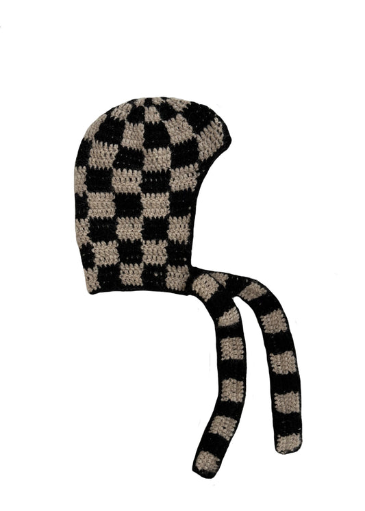 Crochet Hood (black beige)