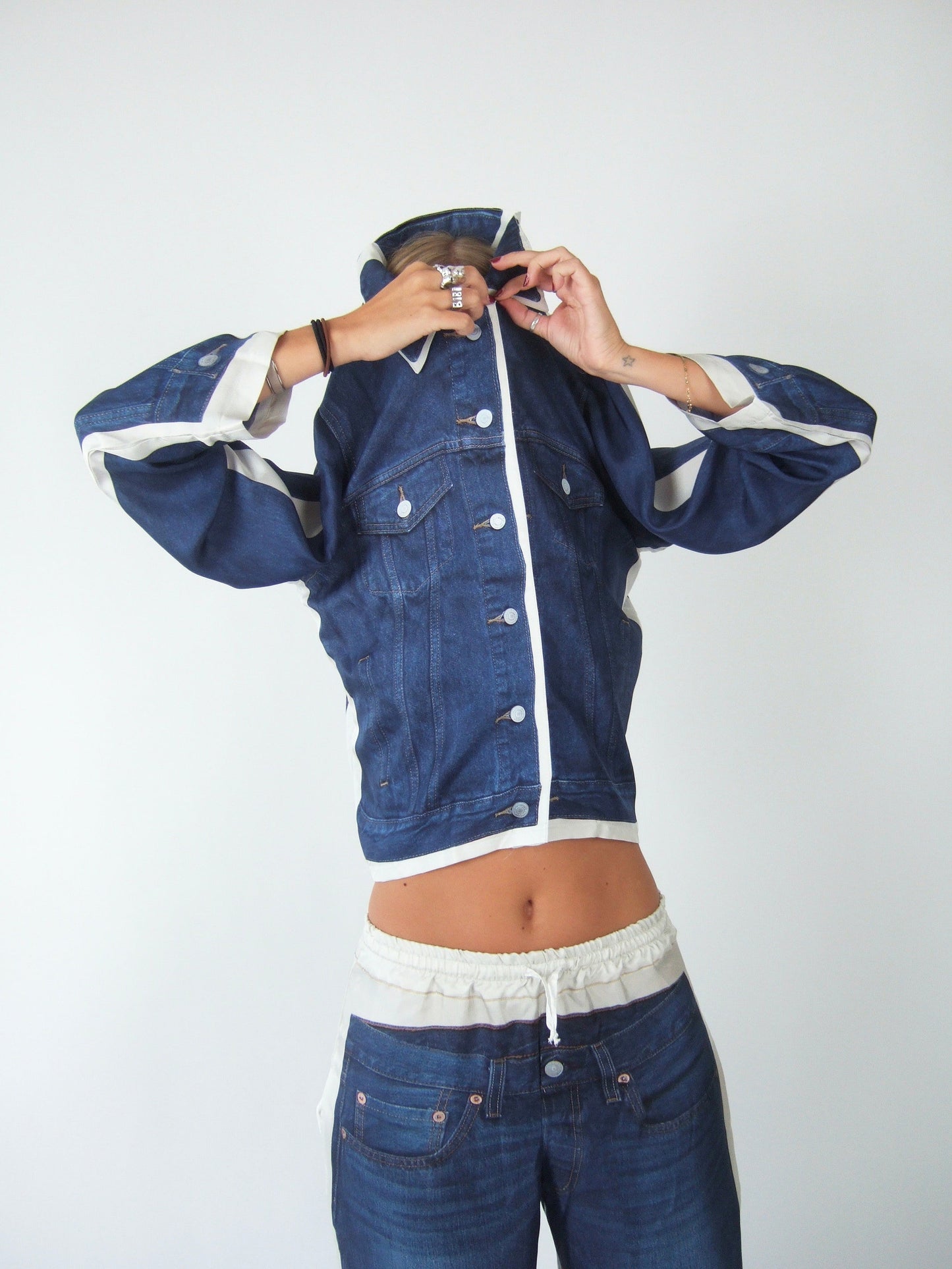 Double "Denim" Silk Shirt