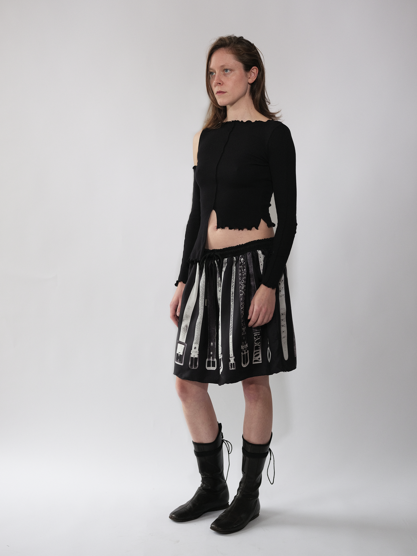 Belt Collector Short Scarf Skirt