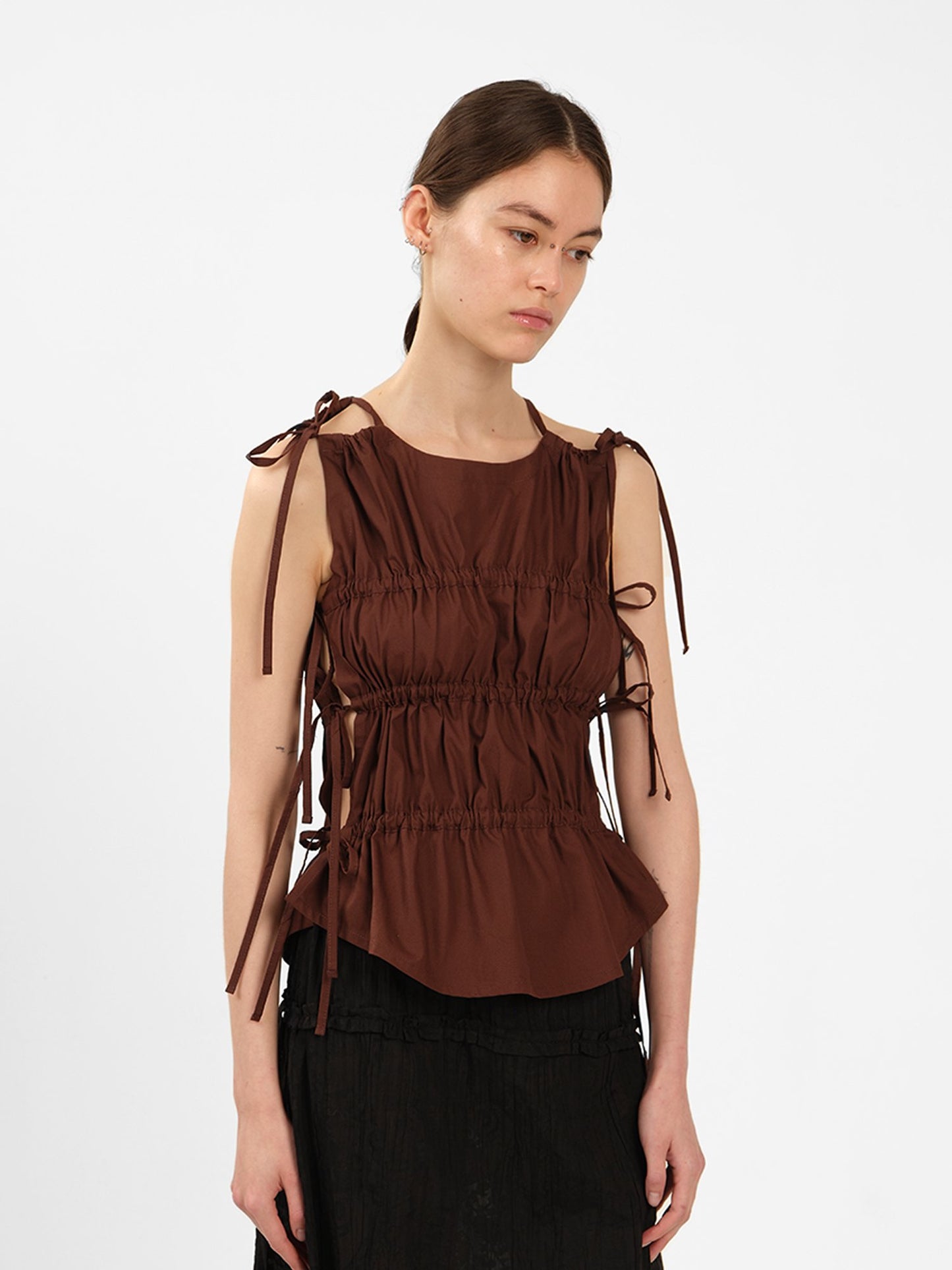 Ruched Vest (espresso)