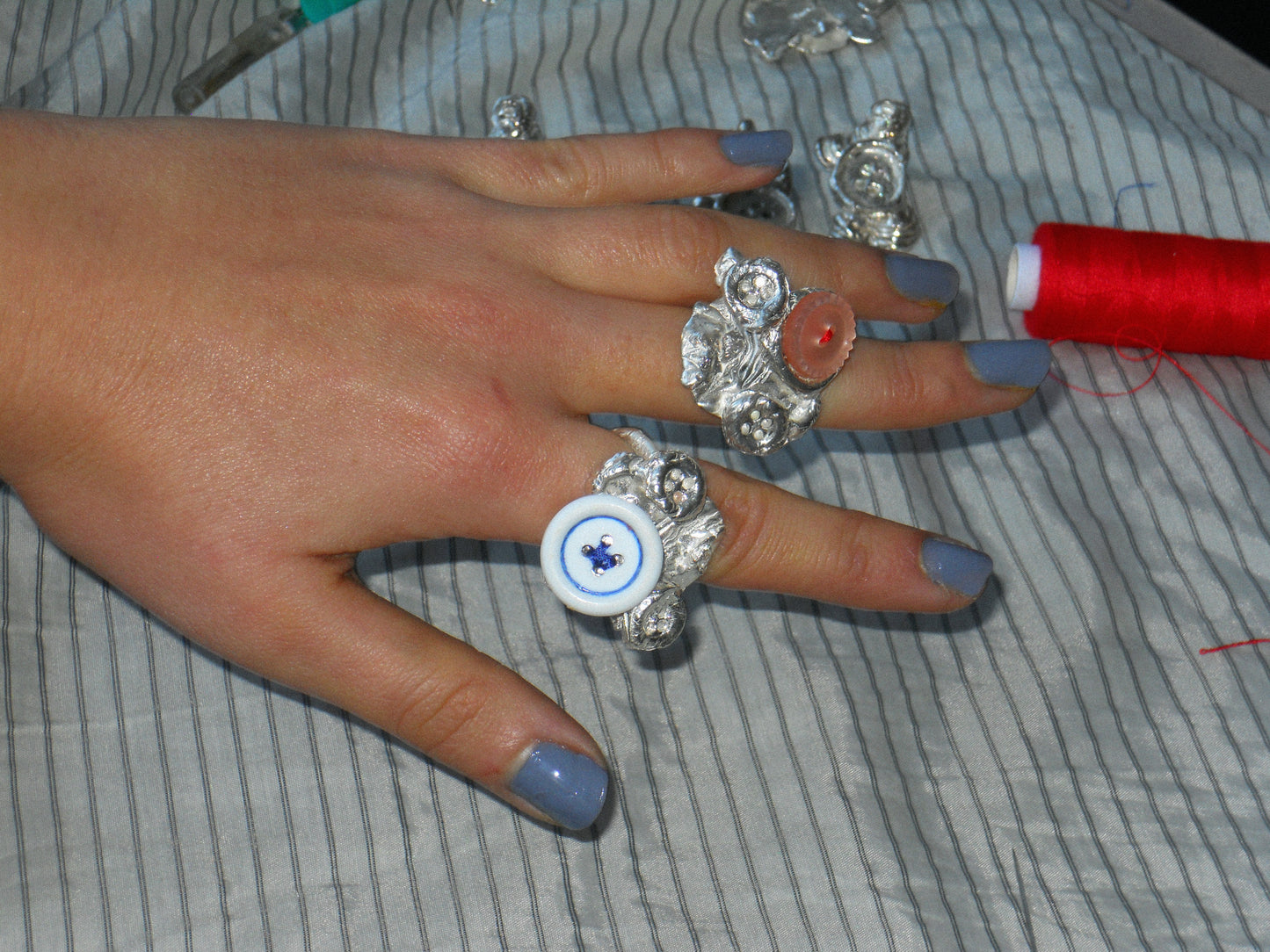 Mauricio Ring in Blue and White
