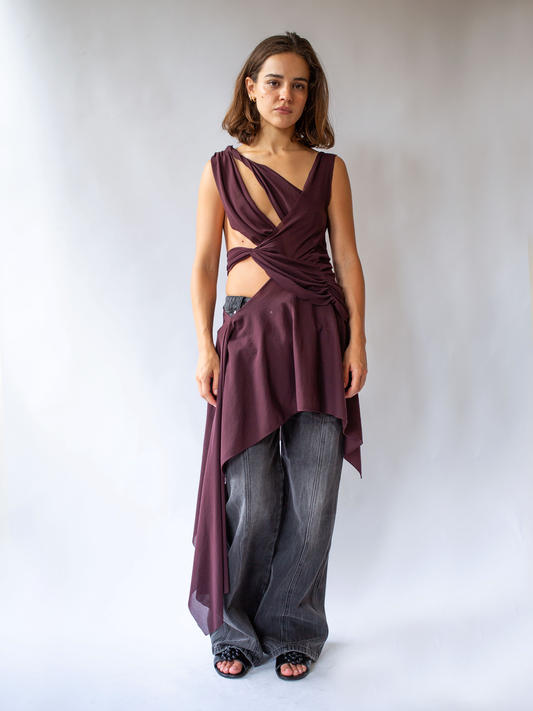Celine dress brown tulle