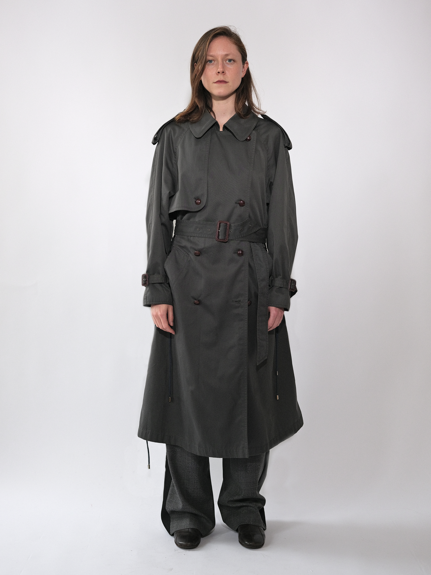Grey Cinch Trench