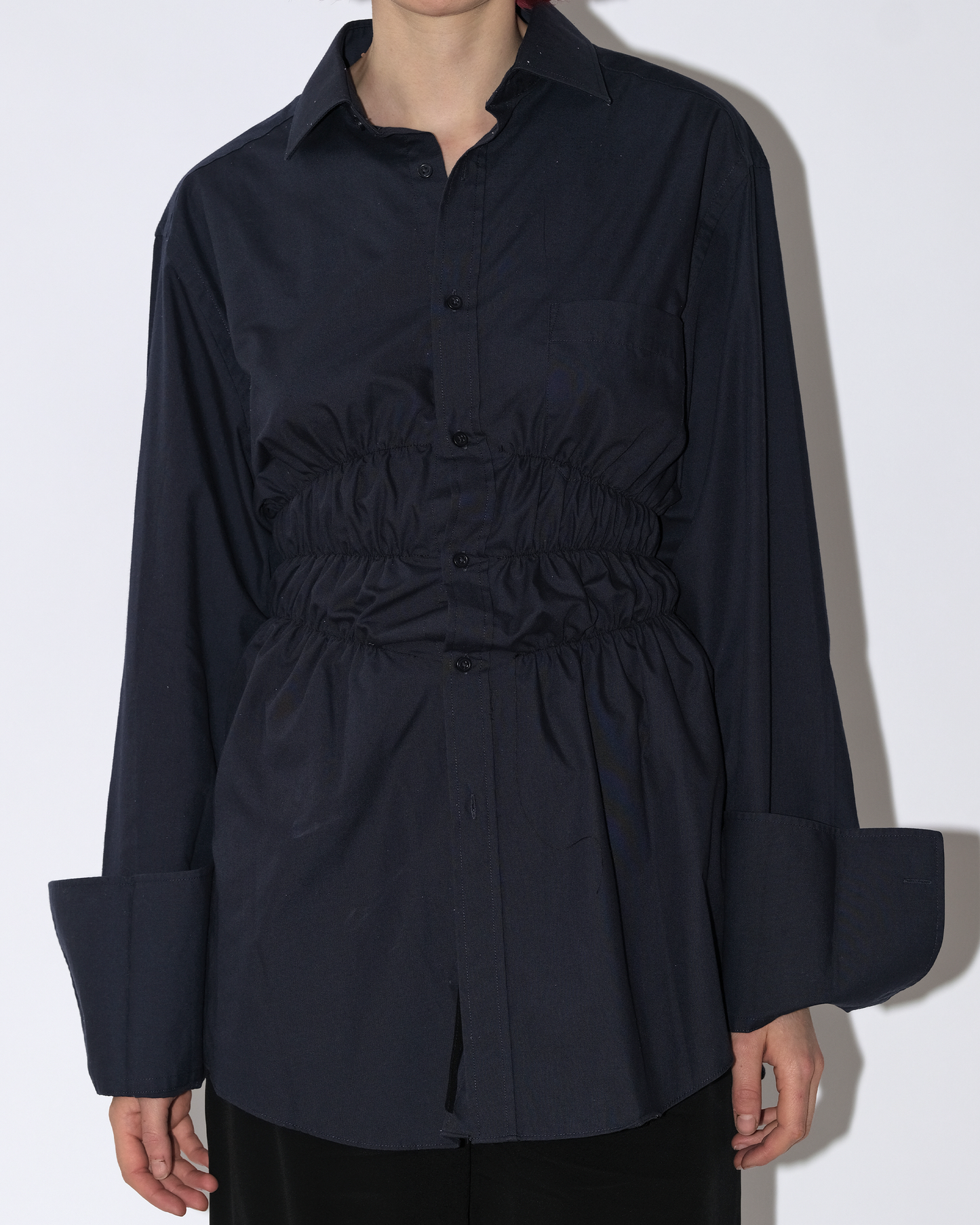 Navy Elastic Shirt