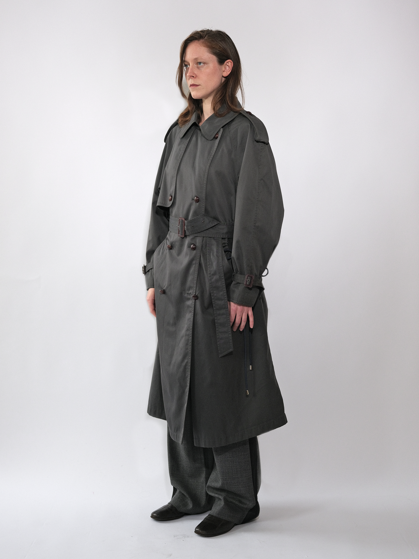 Grey Cinch Trench