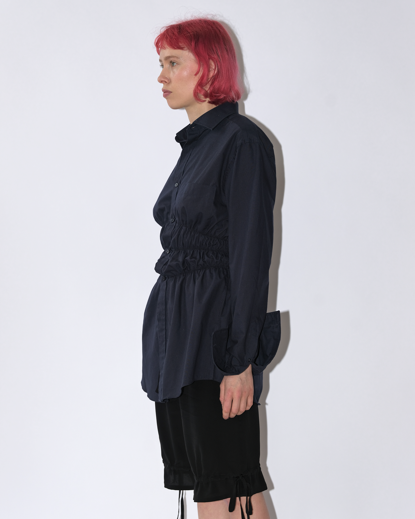 Navy Elastic Shirt