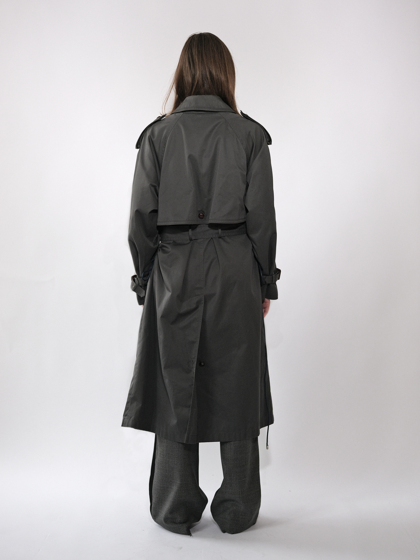 Grey Cinch Trench