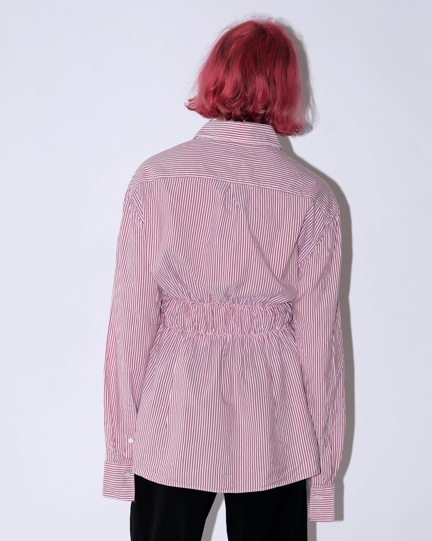 Red Stripe Elastic Shirt