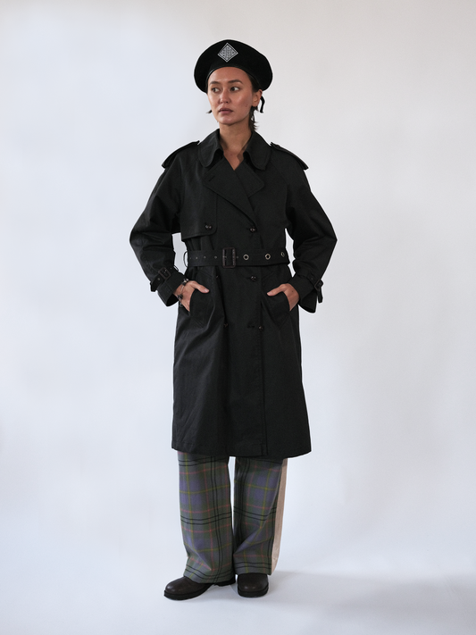 Celosia Dark Eyelit Belt Trench