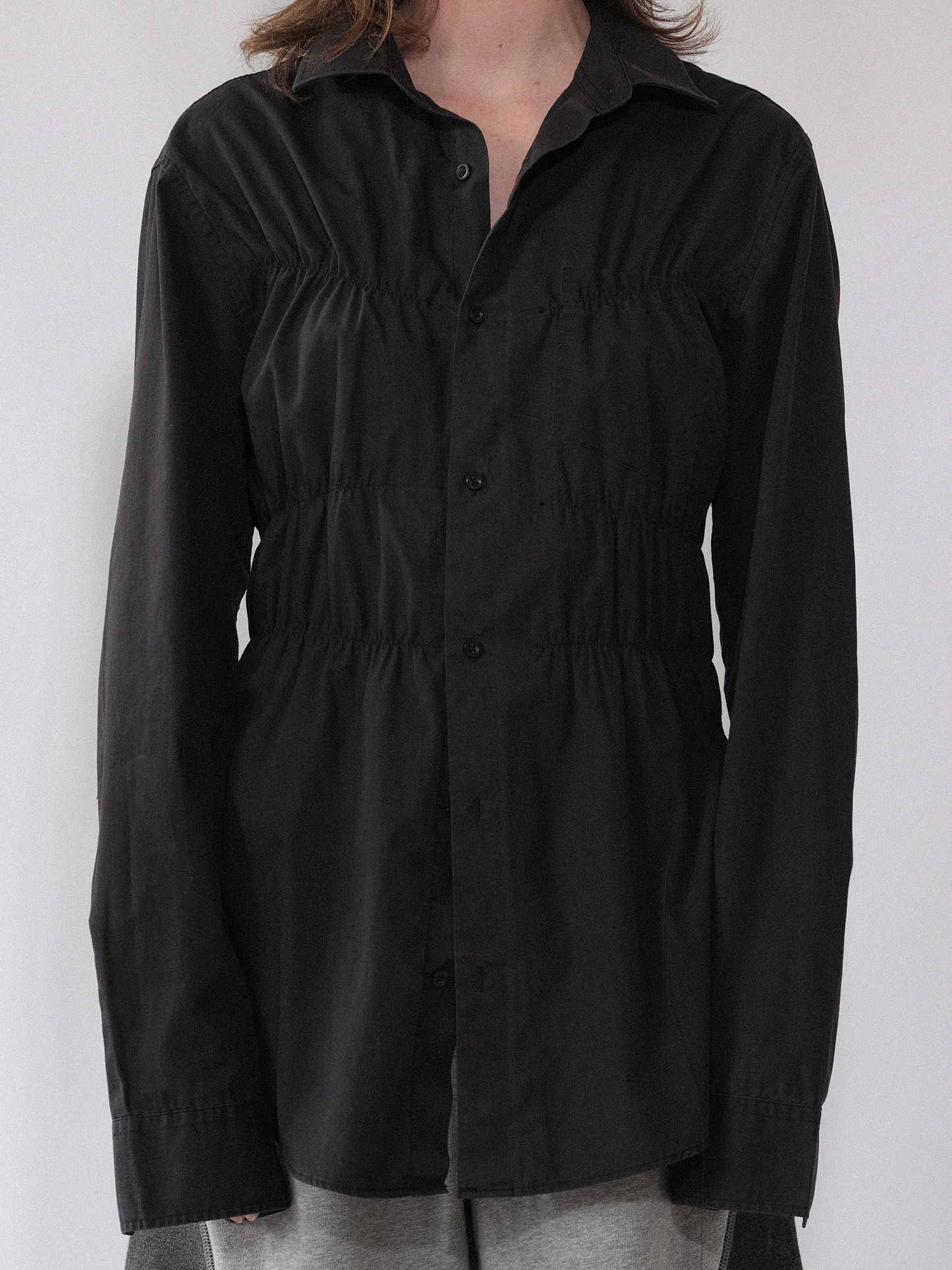 Black Elastic Shirt