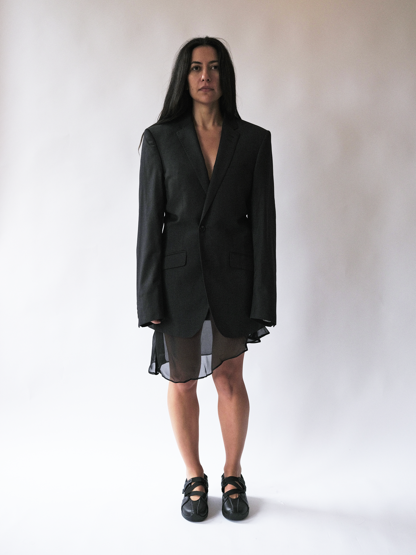 Dark back hardware blazer