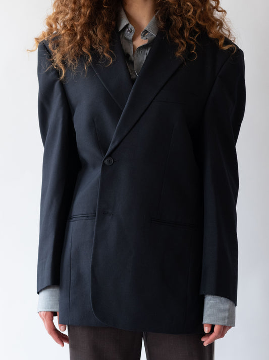 Navy Hardware Back Blazer