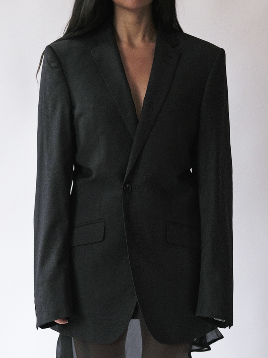 Dark back hardware blazer