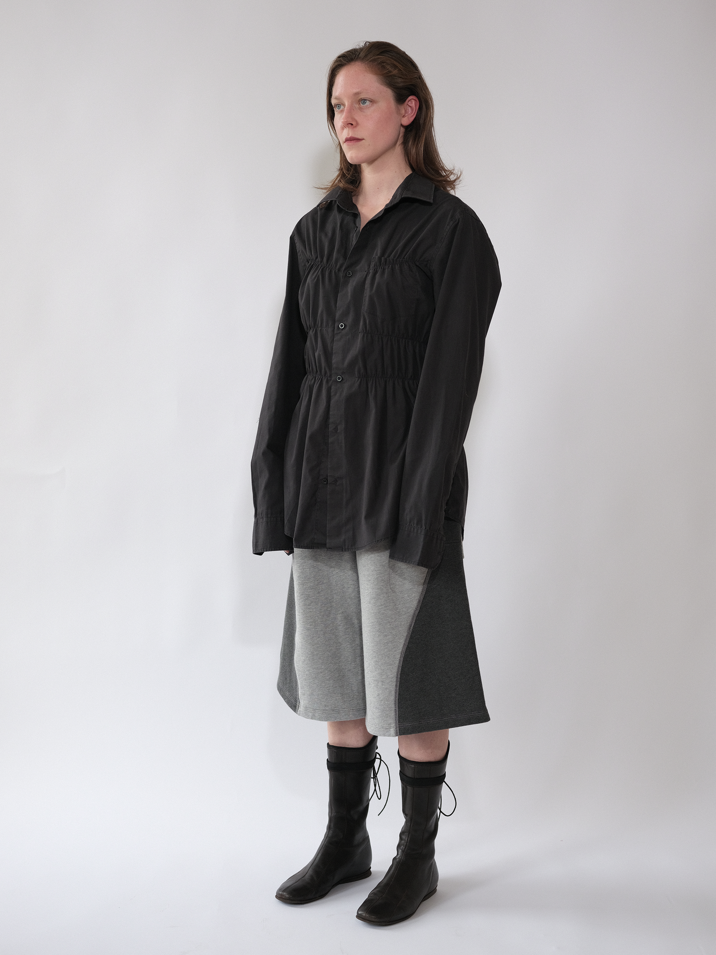 Black Elastic Shirt