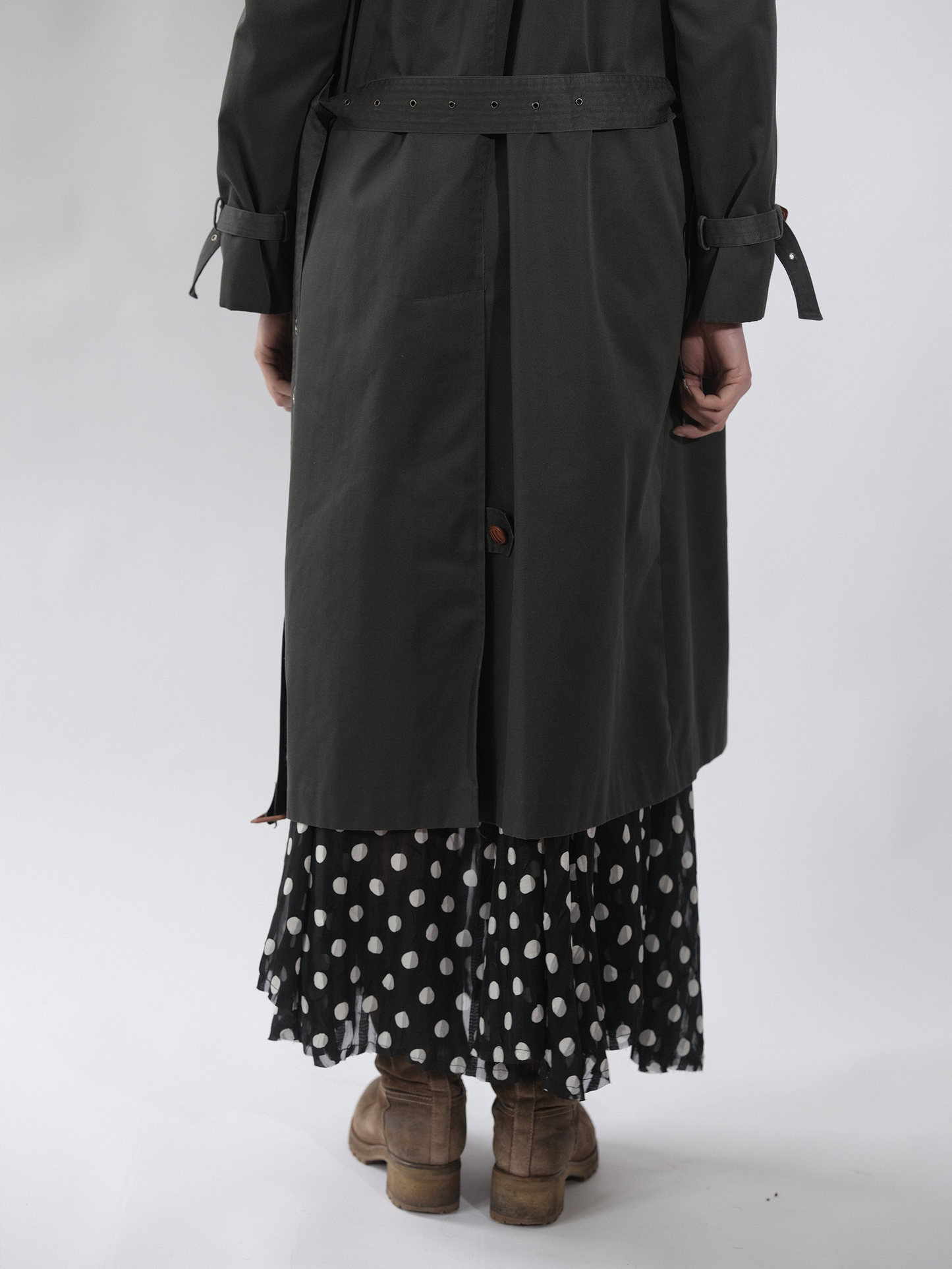 Green Eyelet Trench
