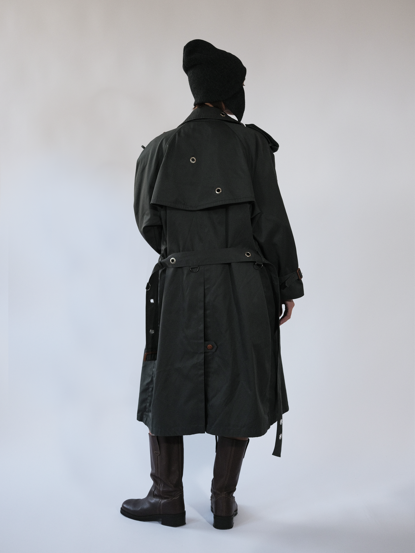Celosia Green Eyelet Trenchcoat