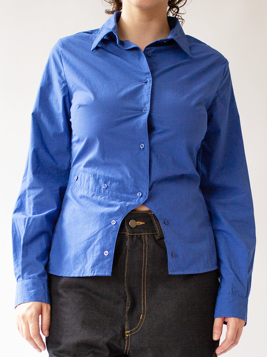 Meander Button Up Blue