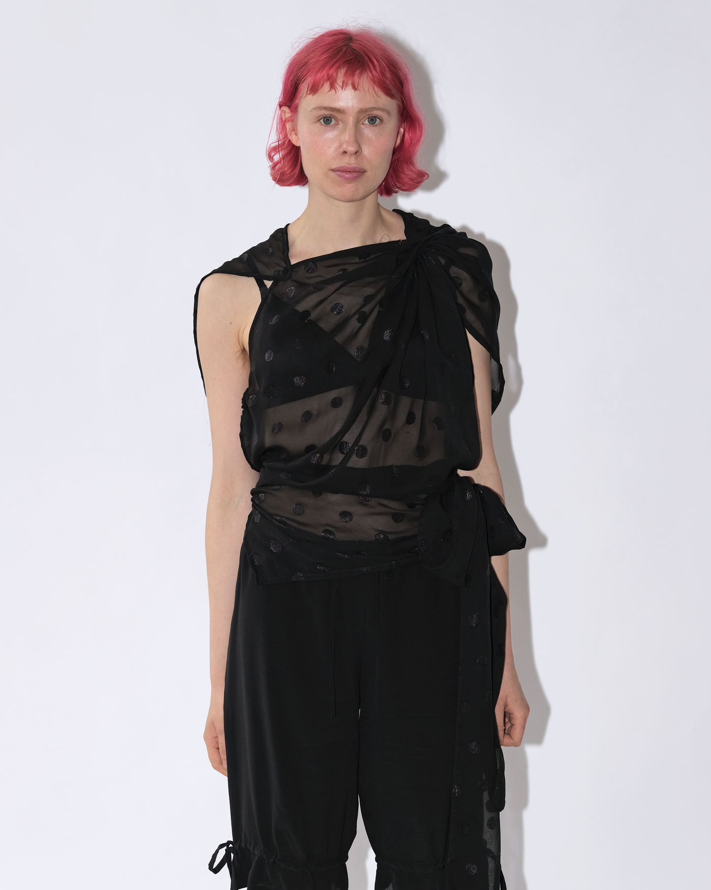Eva Top- Black Spotty
