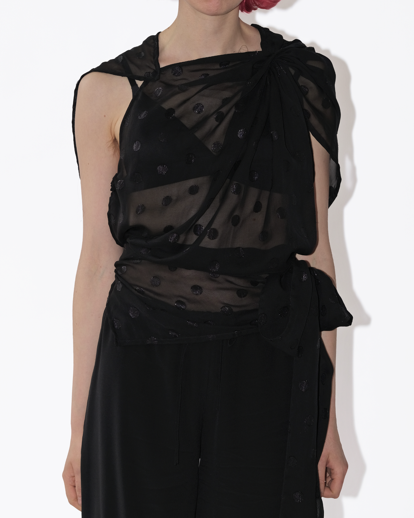 Eva Top- Black Spotty