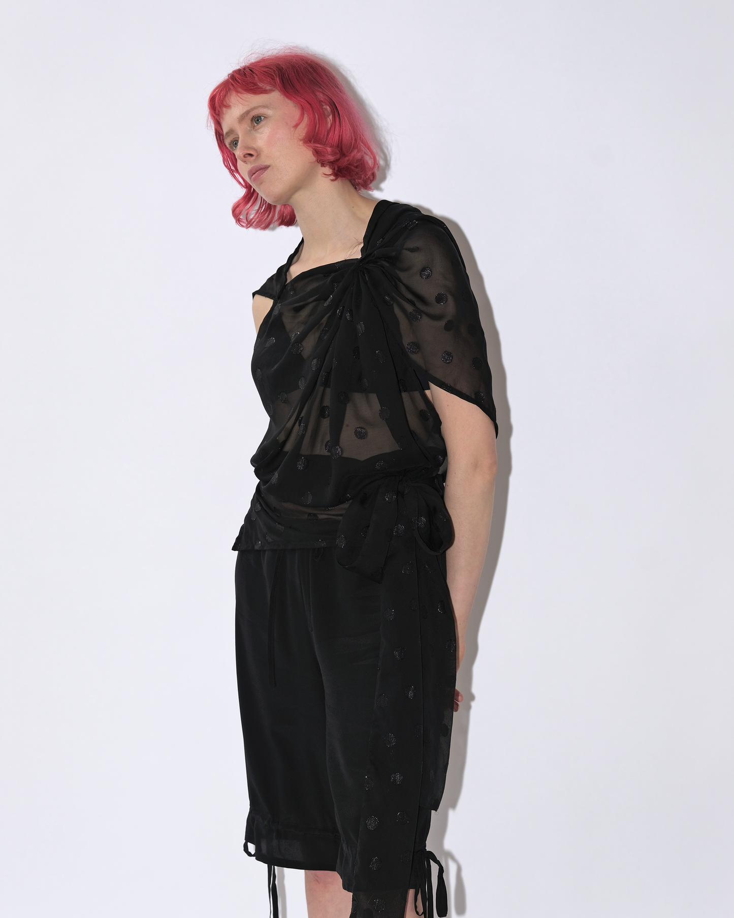 Eva Top- Black Spotty