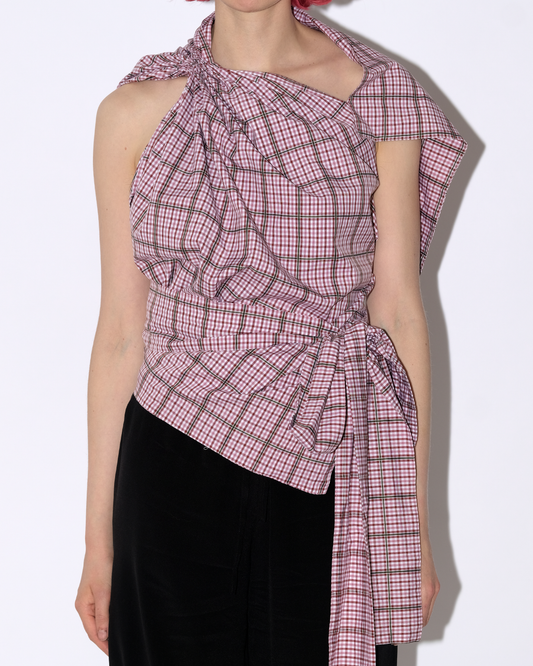 Eva Top- Pink Check