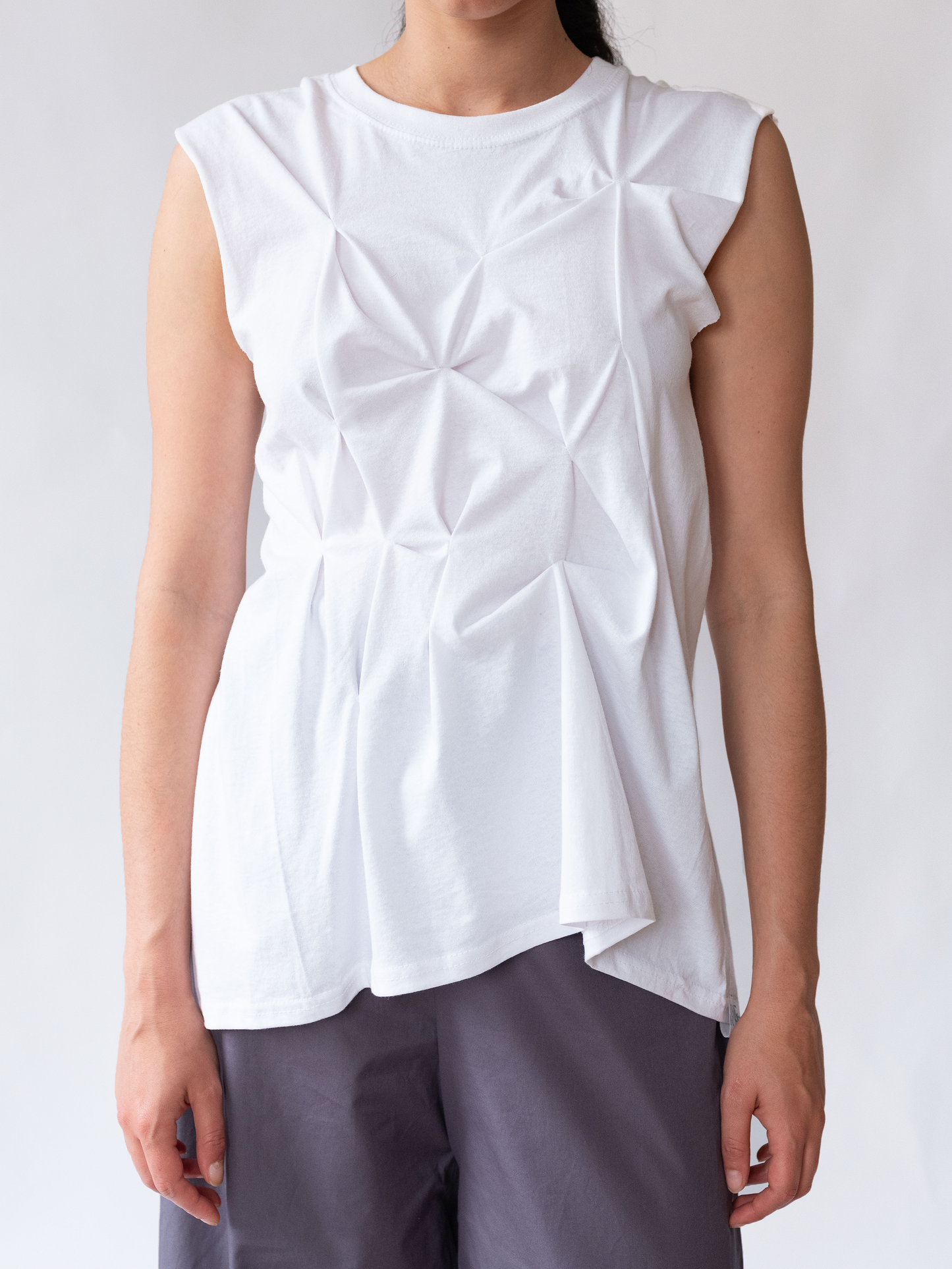 Asymmetrical White T-shirt