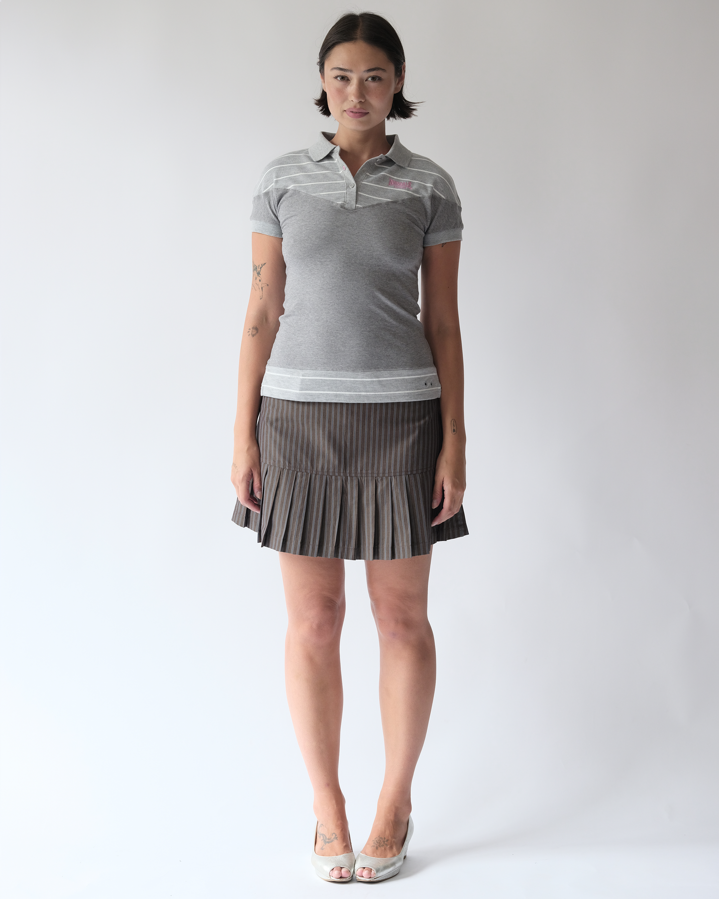 Polo Top Grey