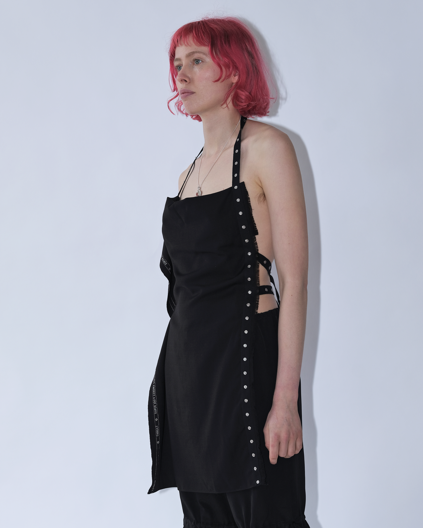 Wool Liquid Popper Top Black