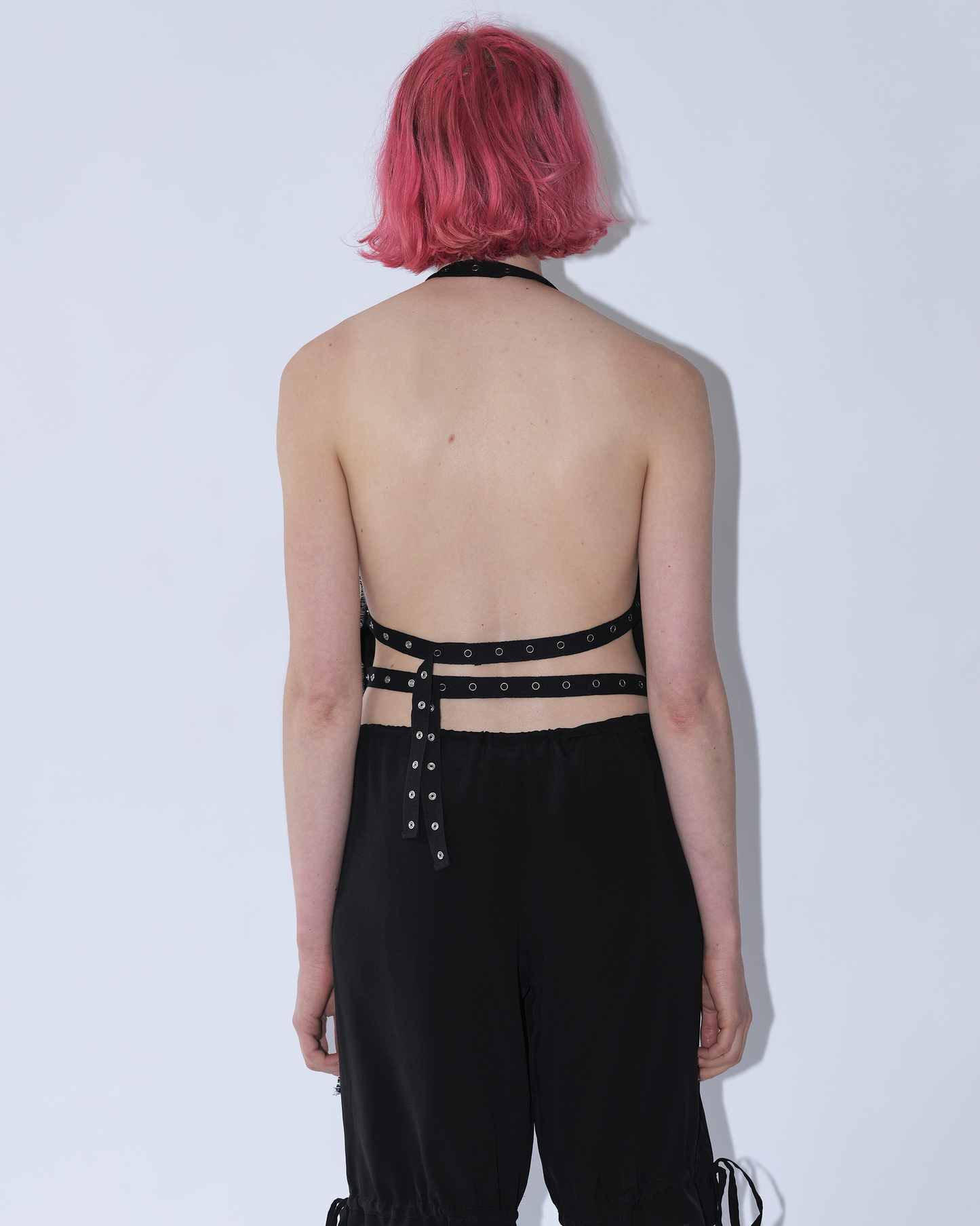 Wool Liquid Popper Top Black