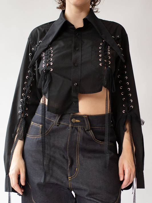 Black Laced Shirt