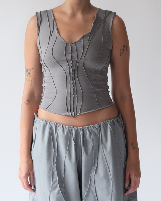 V-neck Tank Grey