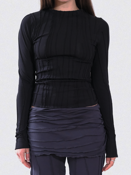 Classy Long Sleeve Top Black