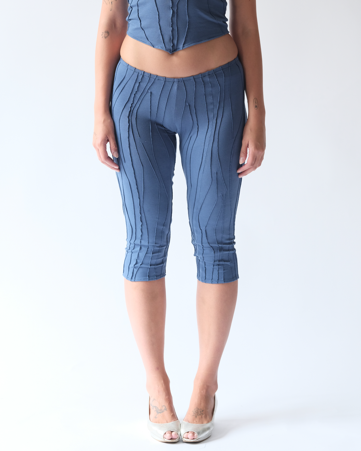 Capri Leggings - Blue