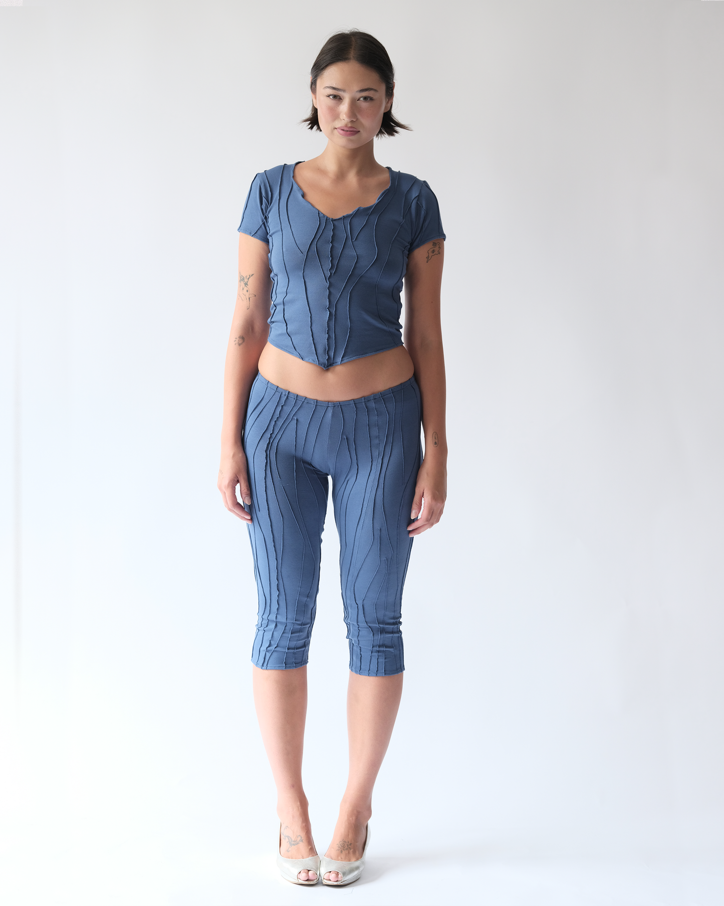 V-neck Tee Blue