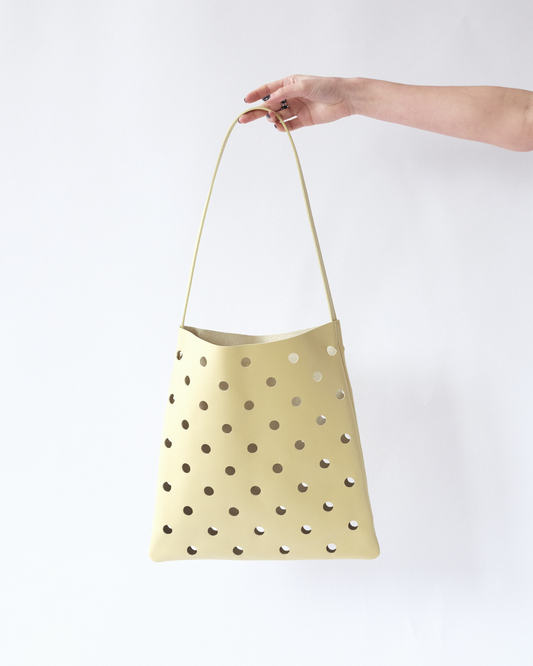 Yellow Polka Dot Leather Bag