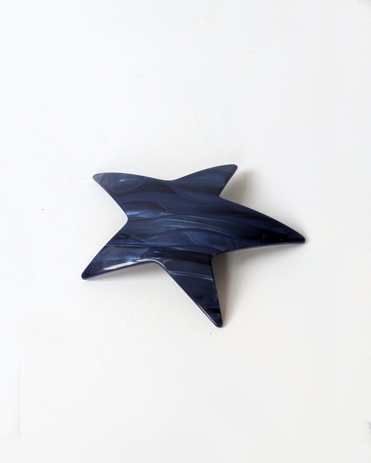 Navy Star Clip