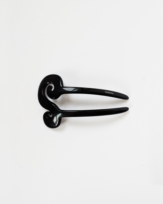 Black Spiral French Pin