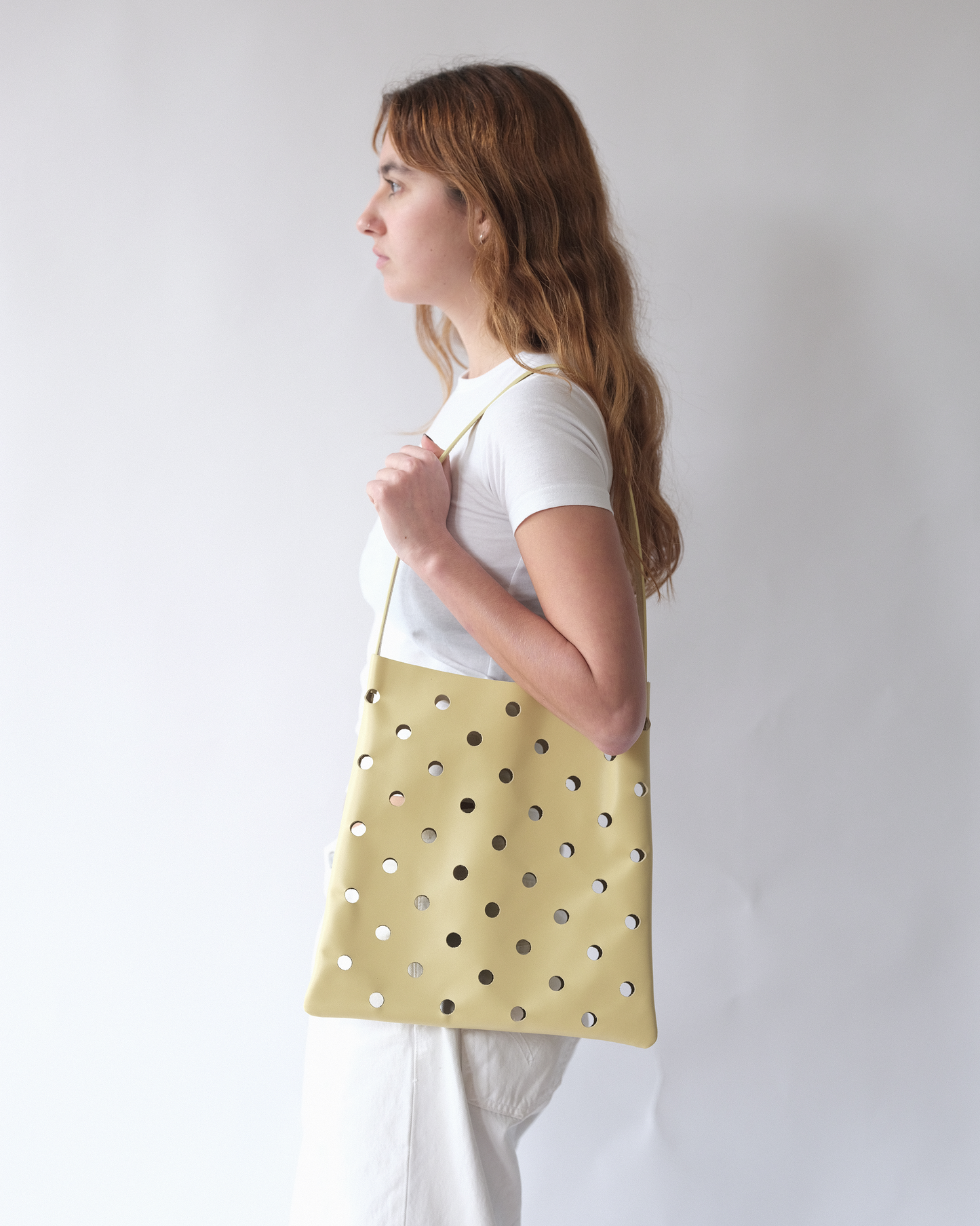 Yellow Polka Dot Leather Bag