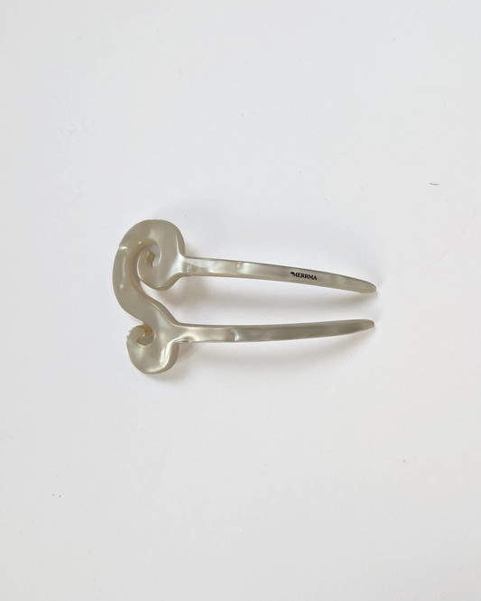 Pearl Spiral French Clip