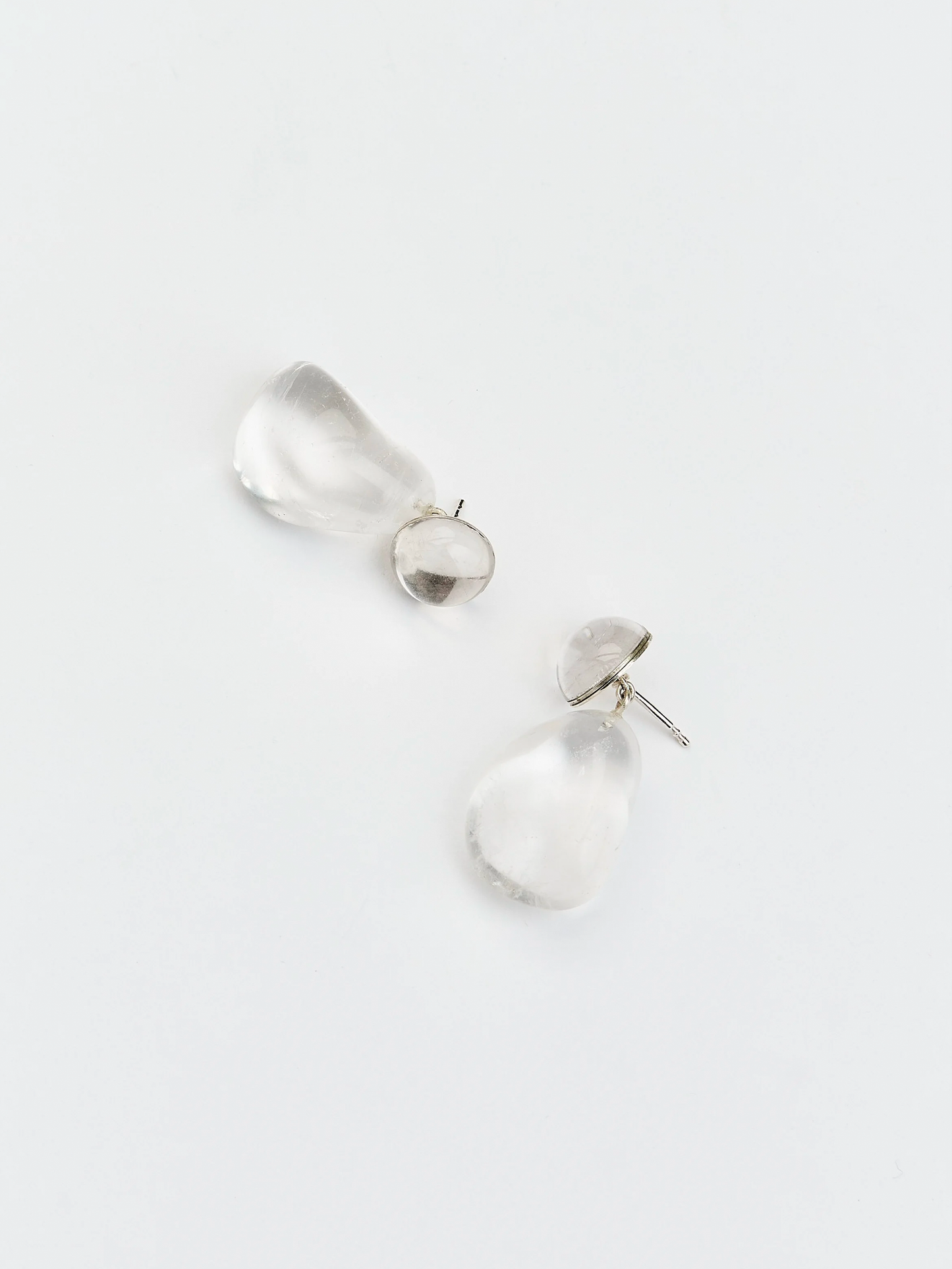 Pebble Earrings No.1 Rock Crystal