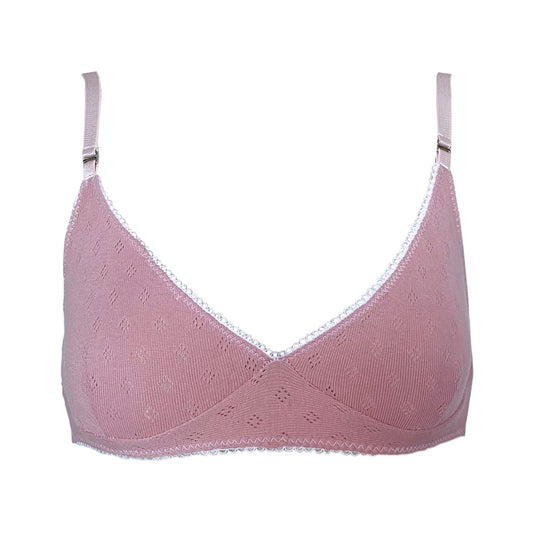 Pink Pointelle Bra