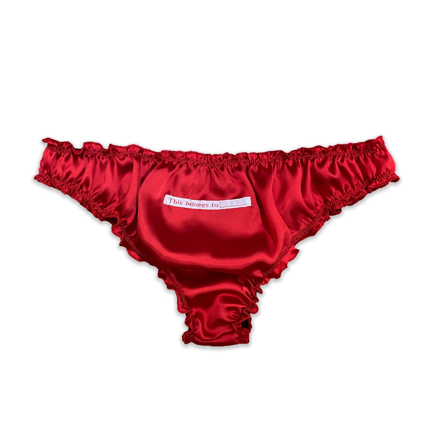 Ruby Red Silk Ruffle Knickers