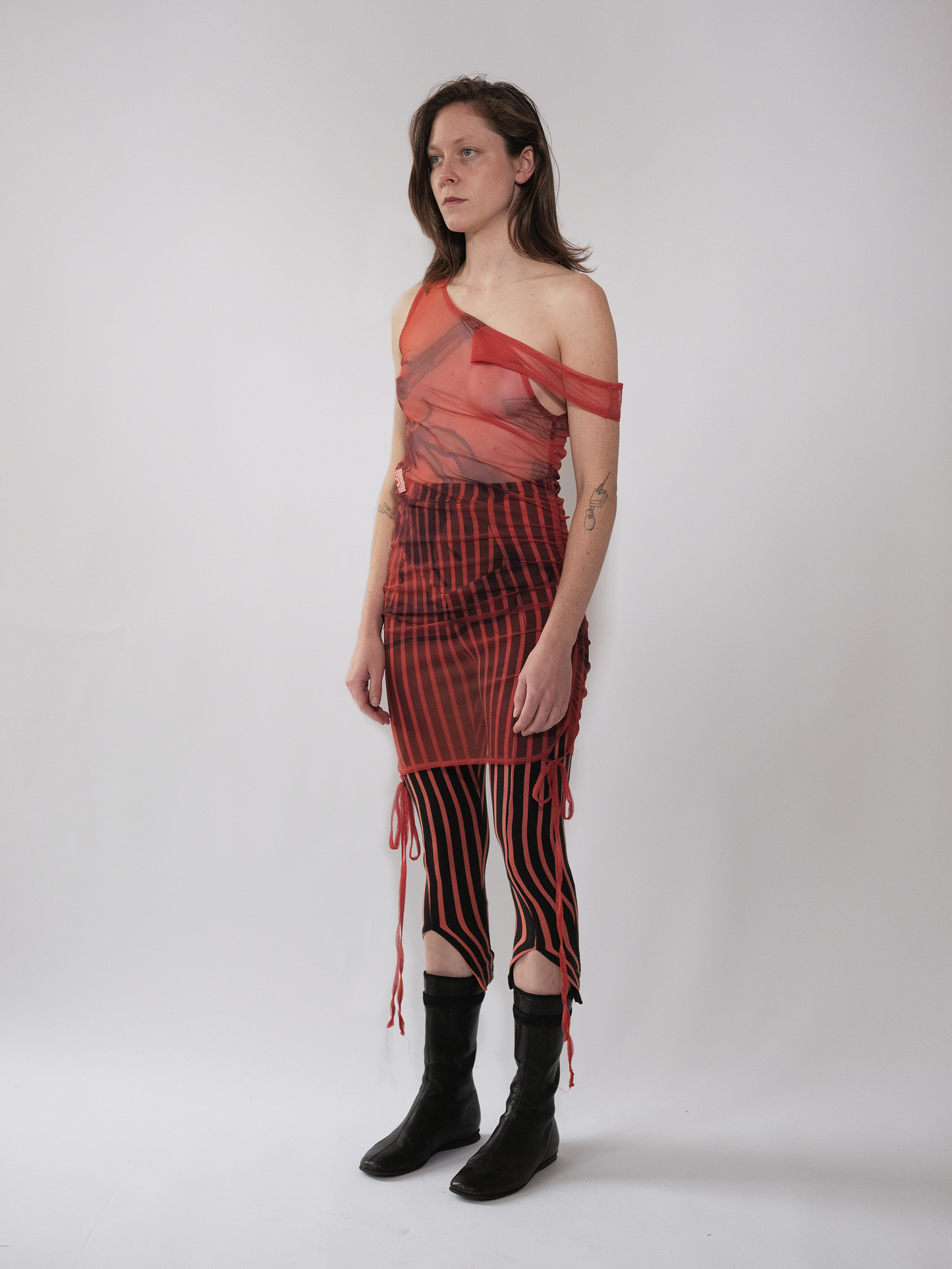 Multiway Tank In Bunny Mesh Orange