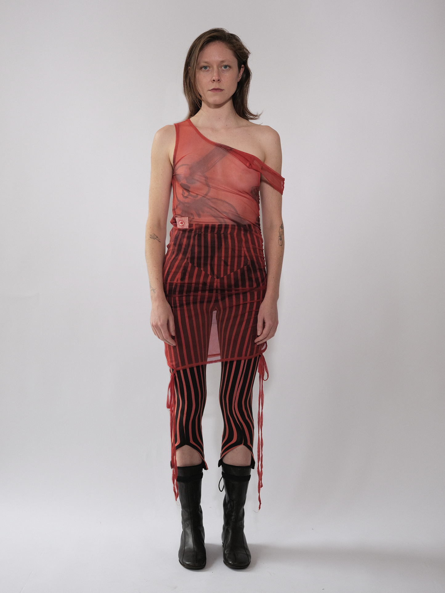 Multiway Tank In Bunny Mesh Orange