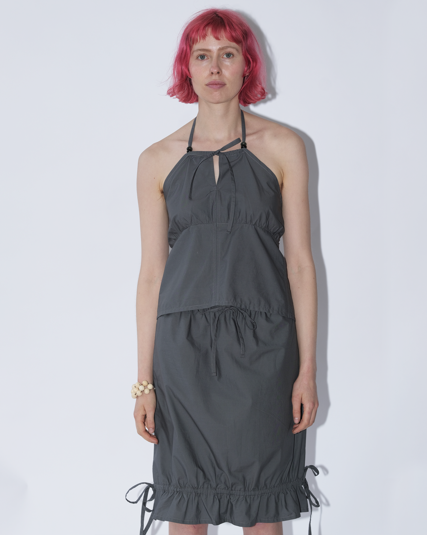 Bead halter - slate grey