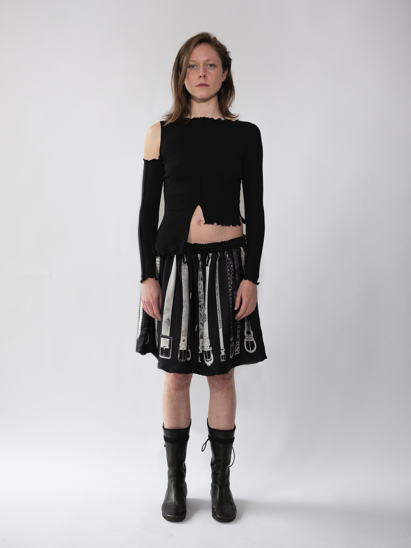 Belt Collector Short Scarf Skirt